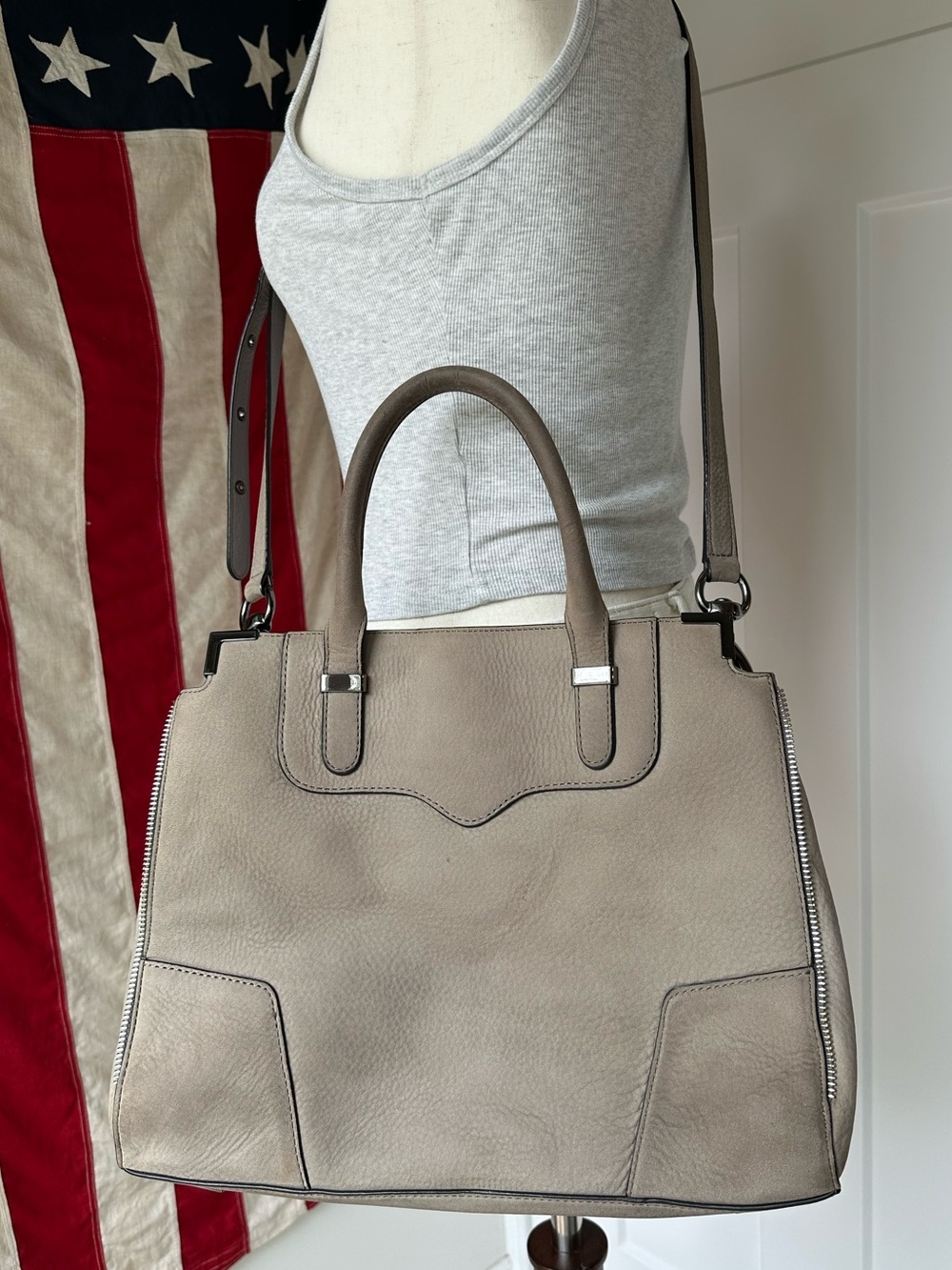 Rebecca Minkoff Crossbody Amorous Satchel Gray - Picture 7 of 11